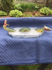 Dragon wood carving