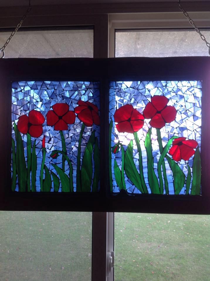 Stained glass flowers