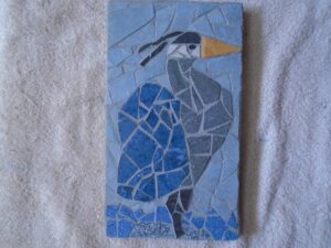 Mosaic blue bird