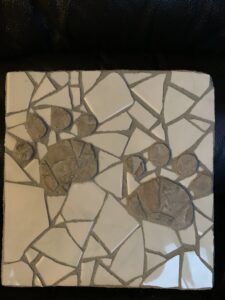 Mosaic paw prints