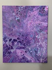 Purple acrylic painting