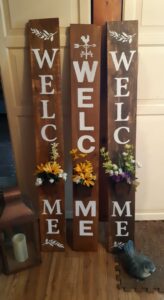 Welcome sign boards