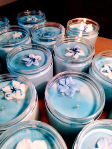 Blue candles