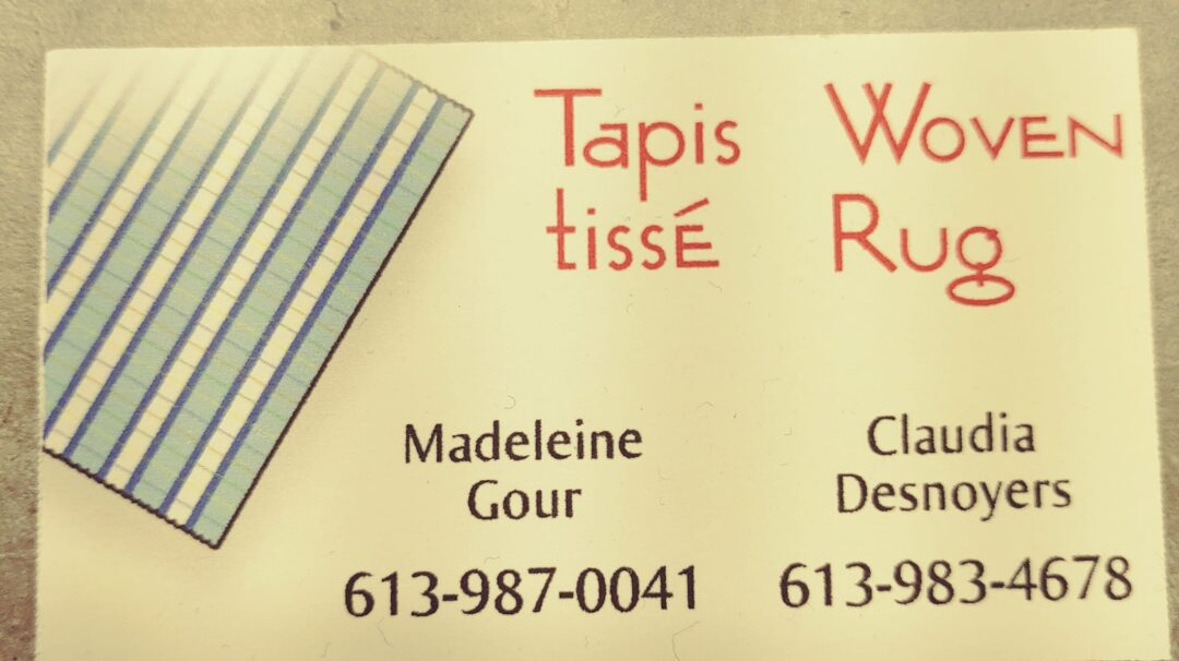 Tapis Tissé Woven Rug business card