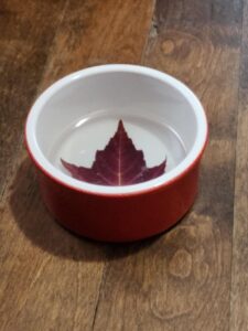 Ceramic maple leaf bowl