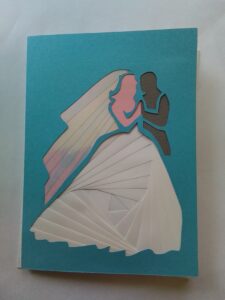 Bride and groom card