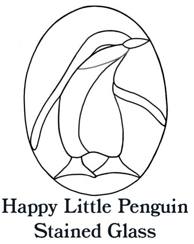 Happy Little Penguin Stained Glass logo