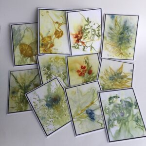 Eco-printed cards