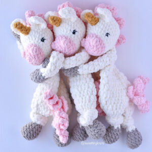 Crocheted unicorns
