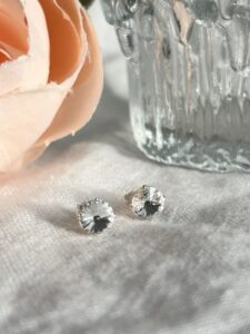 Czech crystal post earrings