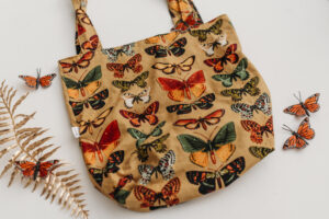 Handmade bag with butterflies