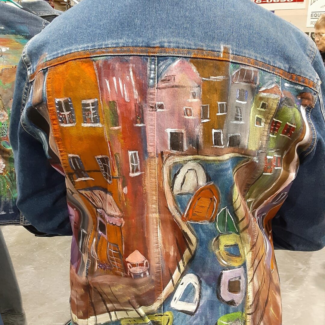 Painted jean jacket